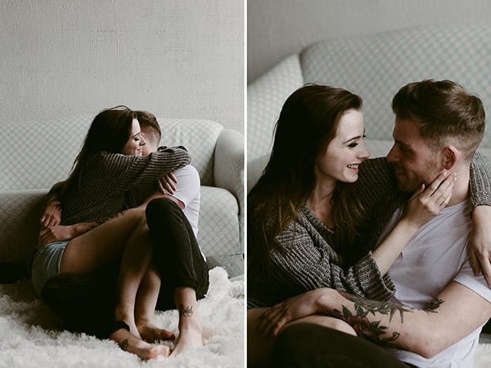 indoor couple photography