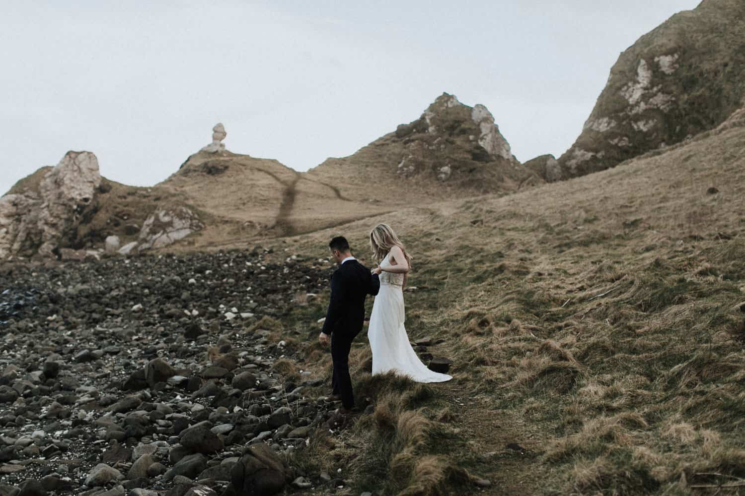  Alexandra and Jason - Dunluce Elopement Northern Ireland photographer