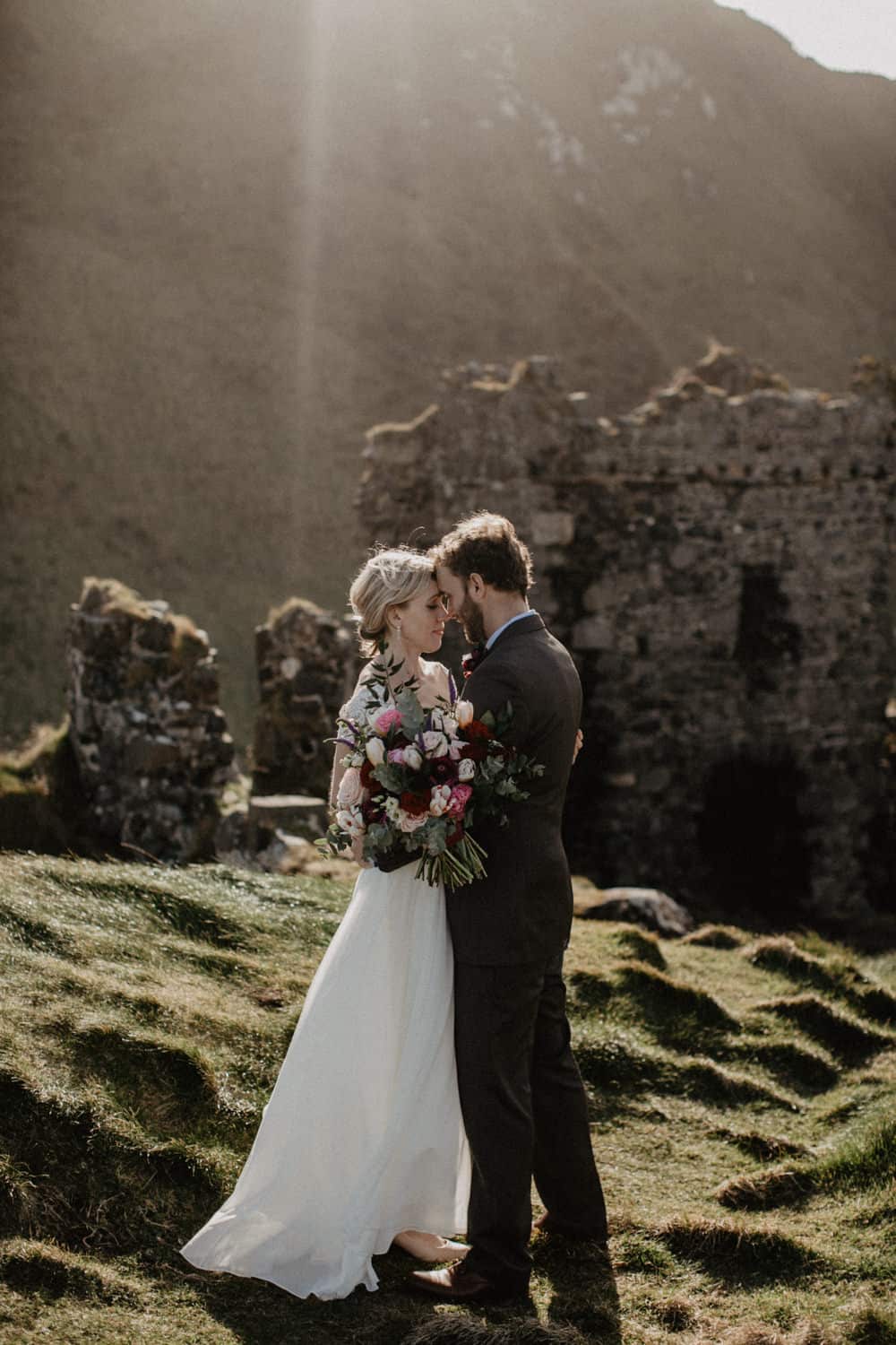 elopement Northern Ireland Kinbane Castle